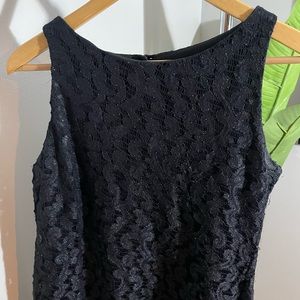 Hampton Niles black and shimmer lace gown dress